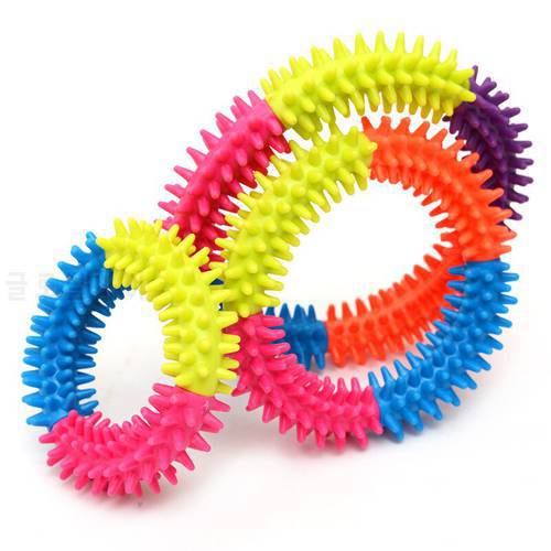 Rubber Thorn Ring Dog Bite Toy Pet Bite Resistant Toy Circle Dogs And Cats High Quality Molar Environmentally Friendly Dogs Toy