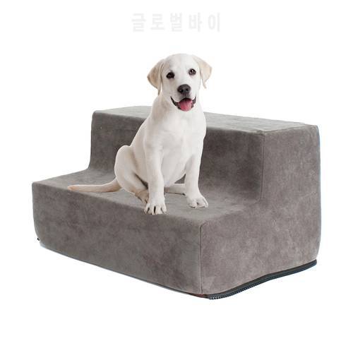 Pet Dog Stairs Removable 2 Steps Bed Stairs Ladder Small Dog house for Puppy Cat Pet Stairs Anti-slip Pet Stairs Pet Supplies