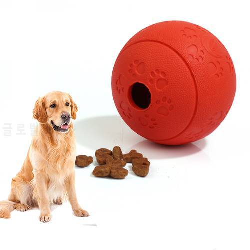 Soft Dog Leaking Ball Pet Snack Feeding Toy Food Leakage Control Interactive Dispensing Rubber Ball Chew Toys Dog Feeders