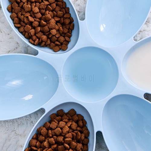 6 In 1 Pet Bowls Food Feeder Dog Puppy Cat Water Feeding Bowl Healthy Diet Dish Feeder Fountain Water Drinking for Cat Dog bowls