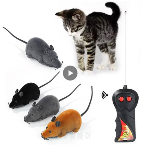 Plush Mouse Mechanical Motion Rat Wireless Remote Electronic Rat Kitten Novelty Funny Pet Supplies Pets Gift Cat Toys Cat Puppy