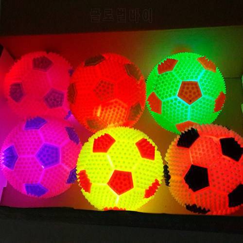 Pet Ball Dog Toy Squeak Light Soccer Cleans Teeth And Promotes Dental And Gum Health For Your Pet Flashing LED Light Sound Tools
