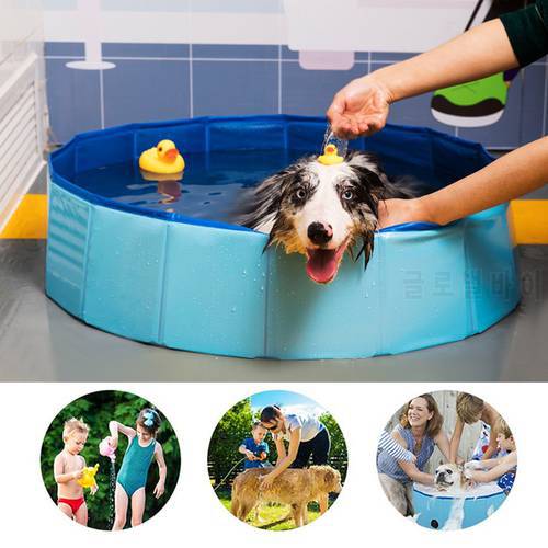 Foldable Dog Swimming Pool Pet SPA Portable PVC Bathing Tub Kids Indoor Outdoor Folding Wash Bathtub Collapsible for Large Dogs