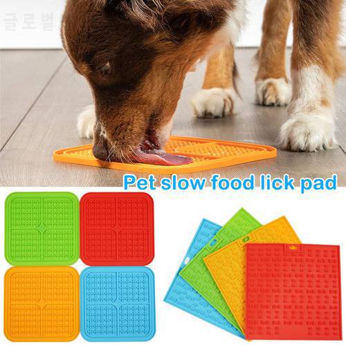 Pet Dog Accessories Lick Mat For Dog Soothing Anxious Pet Slow Feeding Silicone Mat Prevent Choking Pet Food Lick Pad