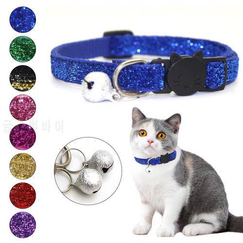 8 Color Cute Bell Collar For Cats Dog Collar Teddy Bomei Dog Cartoon Funny Footprint Collars Leads Cat Accessories Animal Goods