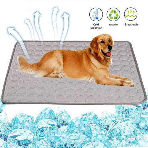 Dog Cat Cooling Mat Pad Pet Bed For Dog Blanket Sofa Breathable Washable Summer Pet Dag Cat Sleeping Cushion Bed