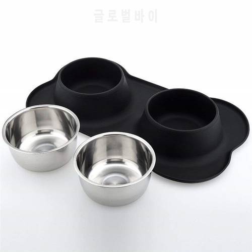 High Quality Stainless Steel Dog Bowl Pet Bowl For Dogs Cats Outdoor Travel Portable Puppy Doogie Food Container Feeder Dish