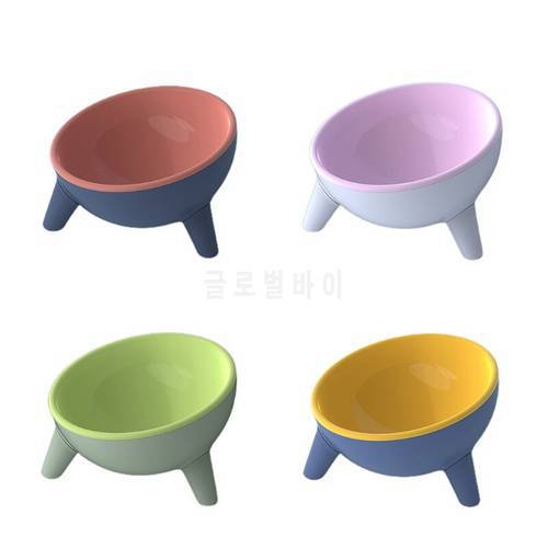 Raised Tilted Elevated Bowl Pet Cats Food Water Dish Backflow Prevention Feeding Dispenser Container