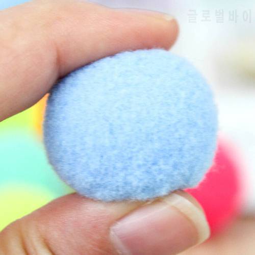 10/20/30 Pcs Cute Funny Cat Toys Stretch Plush Ball 0.98Inch Creative Colorful Interactive Pom Chew Play Game Random Color