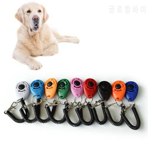 Dog Pet Click Clicker Training Trainer Toy Aid Guide Wrist Band Accessories Set Dogs Supplies Dog Trainings Tools Pet Accessory