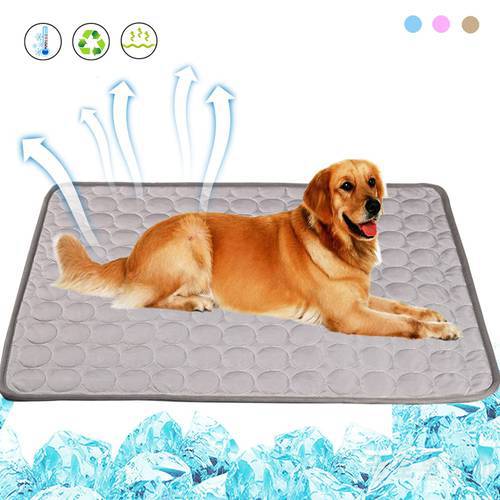 Summer Cooling Pet Mats Blanket Ice Dog Bed Sofa Mats For Dogs Cats Sofa Portable Tour Camping Yoga Sleeping Pet Accessories