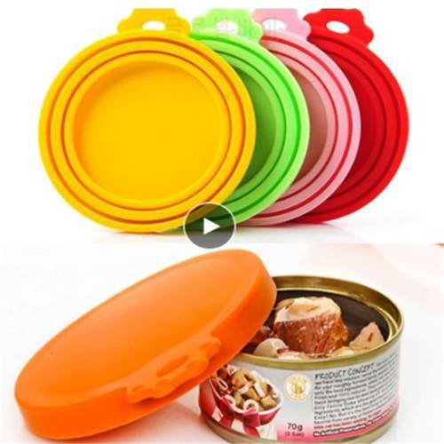 Pet Silicone Canned Lid Cover Sealed Feeders Food Can Lid Dog Cat Storage Top Cap Reusable Lid Health Pet Daily Use Supplies