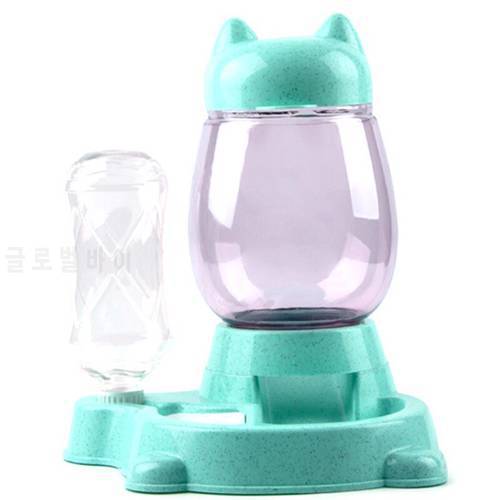 2 IN 1 528ML Cat Water Bottle 2.2L Food Feeder Dispenser Automatic Dog Cats Drinking Bottles Feeding Bowl Dispensers Pet Supplie