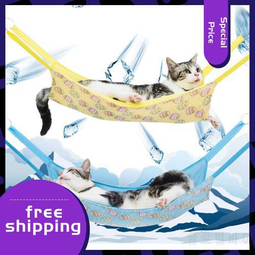 Soft And Comfortable Cat Hammock Summer Cold Feeling Ice Silk Breathable Ice Pad Cat Bed Sleeping Bag Cat Pad Pet Supplies