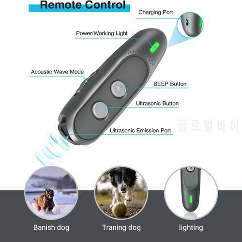 2021 New 3 In 1 Anti-Barking Stop Barking Dog Training LED Ultrasonic Anti-Barking Barking Dog Training Repeller Control Trainer