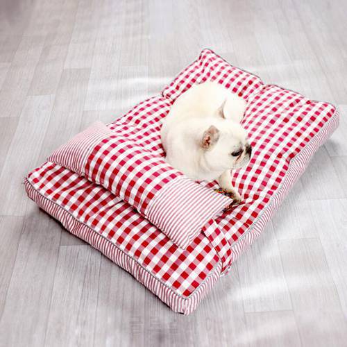 Lattice Pet Bed Soft Small Medium Dog Soft Pet Nest For Dogs Washable House Lounger Bench All Seasons Cat Puppy Kennel Mat