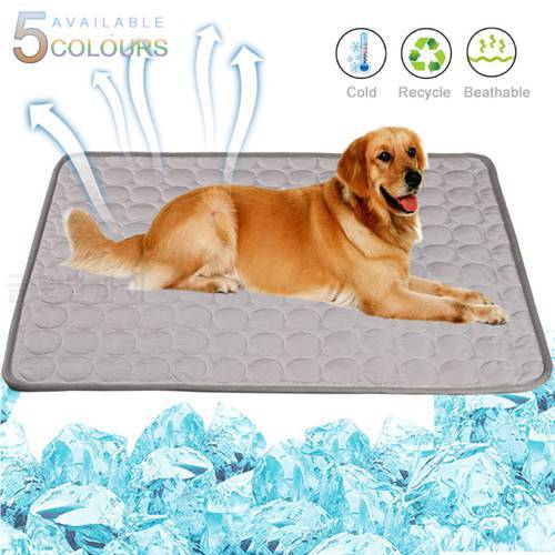 Dog Cooling Mat Washable Summer Cooling Pad Mat for Dogs Cat Breathable Pet Dog Bed Dogs Car Seat Cover Small Dog House
