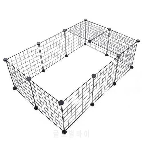 Foldable Pet Playpen Iron Fence Puppy Kennel House Exercise Training Puppy Kitten Space Dogs Supplies rabbits guinea pig Cage WF