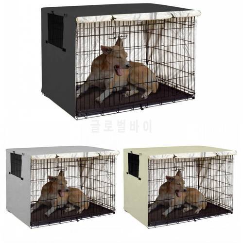 2022 New Pet Dog Cage Cover Dustproof Waterproof Kennel Sets Outdoor Foldable Small Medium Large Dogs Cage Accessory Products