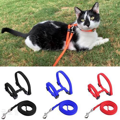 Cat Harness and Leash Set for Walking Escape Proof Adjustable Pet Harness for Cats Puppy Dog Kitten Harness Nylon Strap Collar