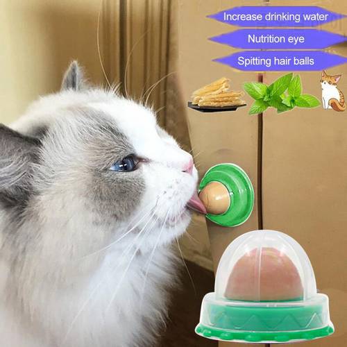 New Pet Cat Food Candy Licking Snacks Healthy Cat Solid Nutrition Snacks Catnip Sugar Candy Licking Toys Energy Ball Cat Toy