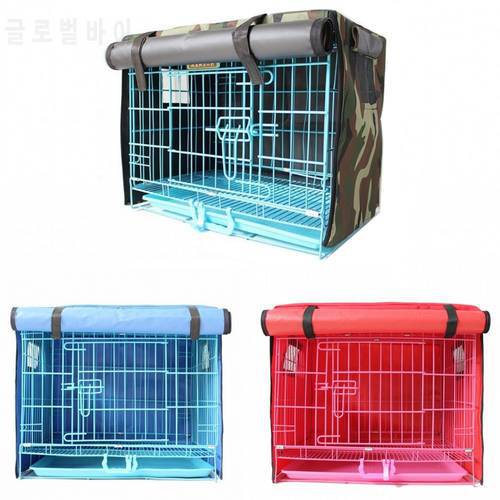 Pet Dog Cage Cover Foldable Playpen Crate Cover Breathable Waterproof Sun-proof Windproof Poncho Cat Rabbit Small Animal Cover