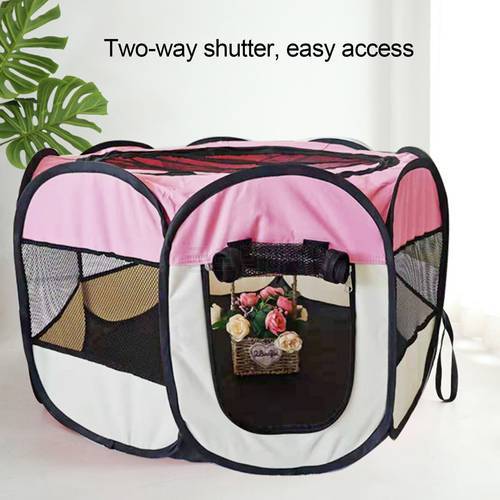 Pet Octagonal Tent Cat Litter Kennel Dog Bed Dog Cage Breeding Expectant Delivery Pregnancy Delivery Room Pet Supplies Folding