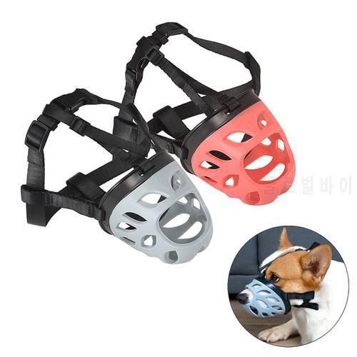Soft Pet Dog Muzzle Adjustable Pet Dog Muzzle Lightweight Rubber Dog Muzzles Stop Biting Safe Training Anti Stop Barking Supplie