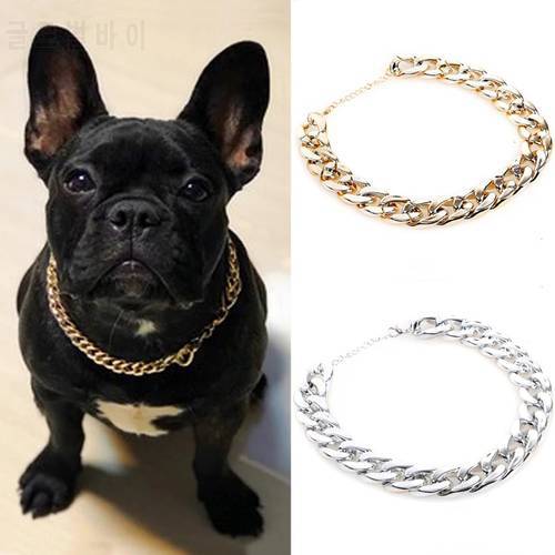Small Dog Snack Chain Teddy French Bulldog Necklace Silvery/Golden Pet Accessories Dogs Collar