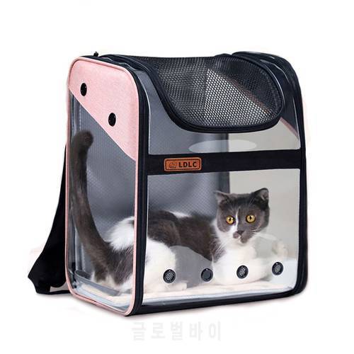Extendable Cat Carrier Bag Full-View Transparent Cat Backpack Breathable Portable Travel Pet Carrier Backpack for Cat Small Dogs