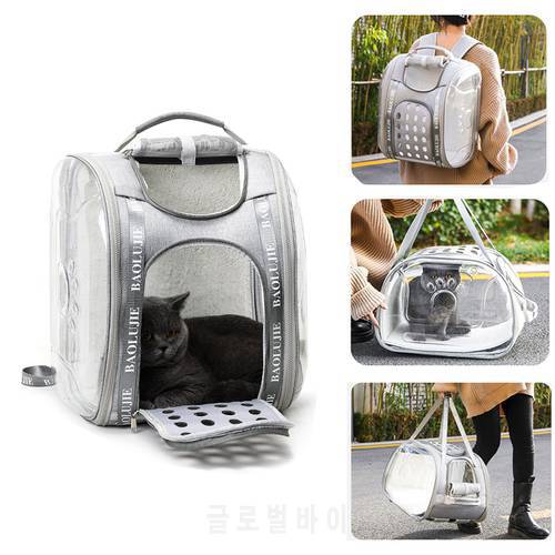 Cat Carrier Bags Breathable Pet Carriers Small Dog Cat Backpack Travel Space Capsule Cage Dog Carrier Bags Pet Transport Bag Kat