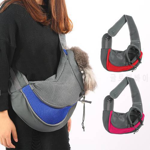 Pet Dog Cat Sling Carrier Breathable Travel Safe Sling Bag Puppy Kitten Outdoor Mesh Oxford Single Comfort Handbag Tote Pouch