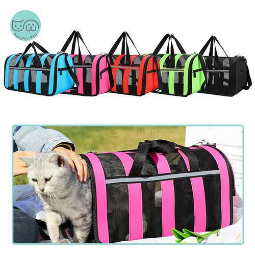 S/M/L Dog Cat Carrier Bags Reflective Portable Breathable Travel Mesh Dogs Cats Carrier Outdoor Puppy Pet Handbag Shoulder Bag