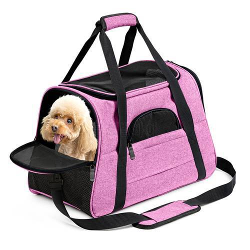 Cat Backpack Soft Sided Pet Carrier Bag Cat Transport Bag With Mesh Window Airline Approved Carrying Backpack For Cats And Dogs