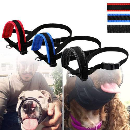 Adjustable Mesh Breathable dog harness Nylon Adjustable Pet Dog Mouth Muzzle Anti Biting Barking Chewing Tool Dog accessories