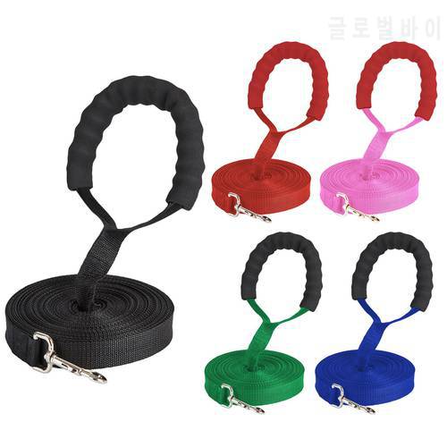 Dogs Training Leads Dog Pet Tracking Leash with Comfortable Handle Puppy Recall Rope Pet Supplies 10m