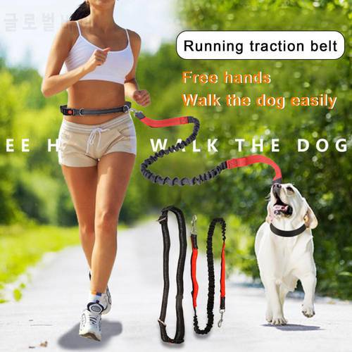 50% Hot Sales Hands Free Sports Dog Leash Reflective Traction Rope Running Fitness Pet Belt