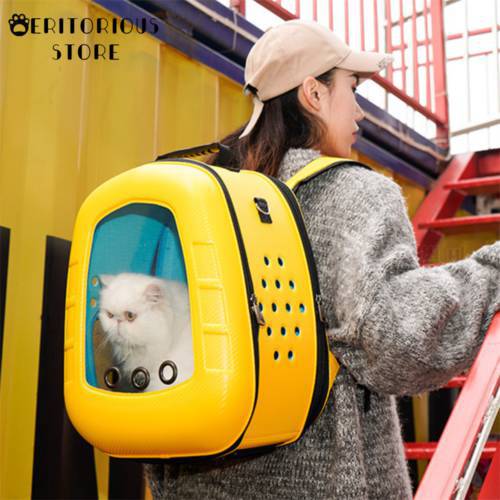 Pet Carrier Astronaut Space Capsule Backpack for Cats Small Dogs Portable Doggie Kitten Cat Travel Bag Outdoor Puppy Supplies