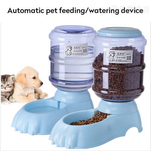 3.8L Automatic Pet Feeder Dog Cat Feed Bowl Water Bottle Large Capacity Water Food Dispenser For Pet Cats Dogs