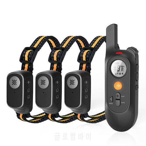 800M Dog Training Collar with Voice Commands Beep Vibration Shock Rechargeable Waterproof Dog Shock Collar Adjustable dog collar