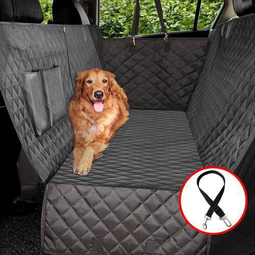 Backseat Dog Cover for Car 100% Waterproof Durable 600D Oxford Multi-Layer Composite Embossed Deluxe Pet Hammock with See Throug