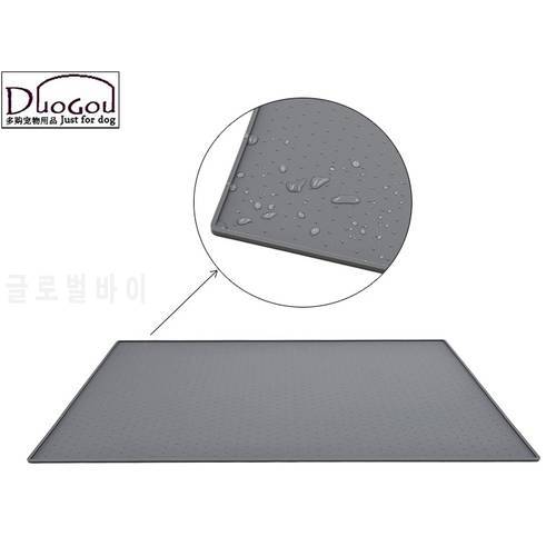 X-Large 80*60CM.Pet Silicone Mat Multi-function Dog Cat Food Feeding Mat. High Quality Waterproof Anti-Slip Bowl Placemat