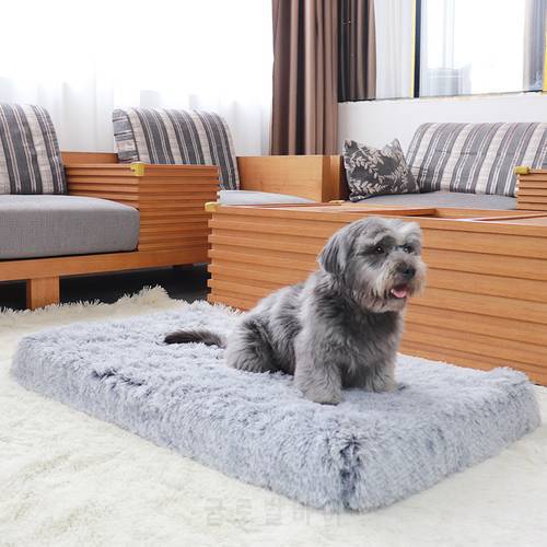 Large Orthopedic Dog Bed Soft Long Plush Pet Dog Cushion Removable Washable Mattress Memory Sponge Sofa Mats for Dogs Cats
