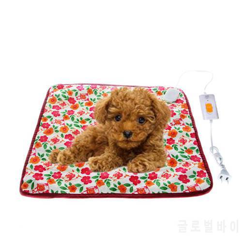 1Pc Pet Puppy Dog Cat Kitten 220V Warm Electric Heat Pad Heating Blanket Bed Mat US Plug Random Color