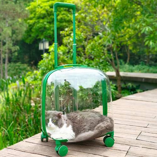 K20 K60 K65 Transparent Capsule Pet Travel Trolley for big Cats dogs