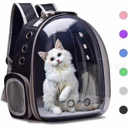 Backpack Cat Carrier Bags Breathable Pet Dog Rabbit Transporter Travel Large Space Capsule Cage Transparent Carrying Bag for Cat