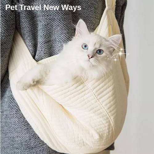 New Fashion Pet Dog Cat Carrier Puppy Kitten Outdoor Travel Portable Bag for Cat Canvas Diagonal Shoulder Bag Breathable Handbag