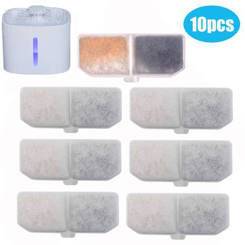 5/10pcs Cat Water Fountain Replacement Activated Carbon Filters Rectangle Pets Dogs Water Drinking Fountain Dispenser