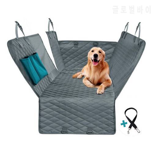 Pet Carrier Dog Car Seat Cover Waterproof with Pet Safety Belt Car Rear Back Seat Mat Hammock Cushion Protector