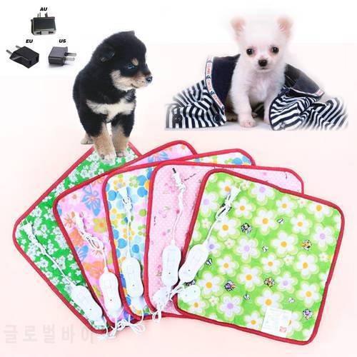 Hot Seller Colorful Pet Puppy Kitten Electric Heat Pad Two Gear Temperature 18W Dog Cat Bunny Heater Mat Blanket Bed 40*40cm